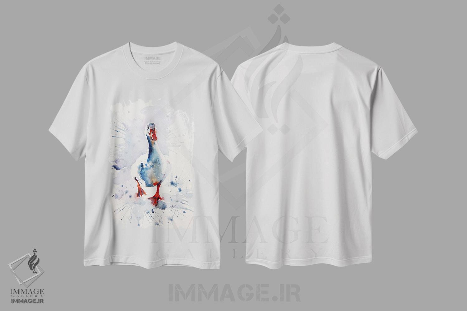 تیشرت طرح دار اردک سفید، دکور معاصر اثر آنا بریجیتا کوواچ | immage.ir