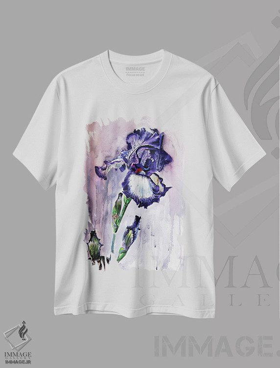تیشرت طرح دار سوسن بنفش، دکور معاصر اثر آنا بریجیتا کوواچ | immage.ir