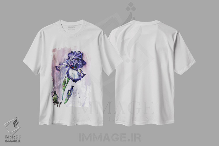 تیشرت طرح دار سوسن بنفش، دکور معاصر اثر آنا بریجیتا کوواچ | immage.ir