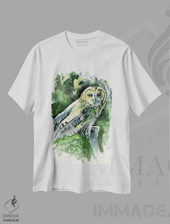 تیشرت طرح دار جغد باشکوه، دکور معاصر اثر آنا بریجیتا کوواچ | immage.ir