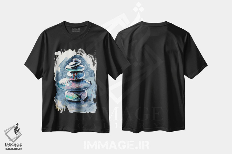 تیشرت طرح دار تعادل ۲، دکور معاصر اثر آنا بریجیتا کوواچ | فروشگاه ایماژ