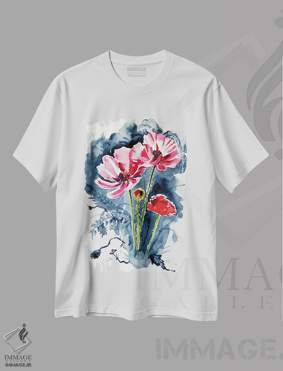 تیشرت طرح دار چند گل شقایق، دکور معاصر اثر آنا بریجیتا کوواچ | immage.ir