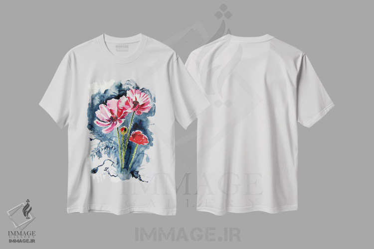 تیشرت طرح دار چند گل شقایق، دکور معاصر اثر آنا بریجیتا کوواچ | immage.ir