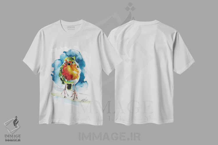 تیشرت طرح دار سینه سرخ زیبا، دکور معاصر اثر آنا بریجیتا کوواچ | immage.ir