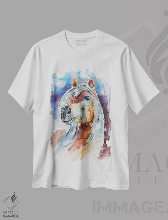 تیشرت طرح دار اسب، مدیوم اثر آنا بریجیتا کوواچ | immage.ir