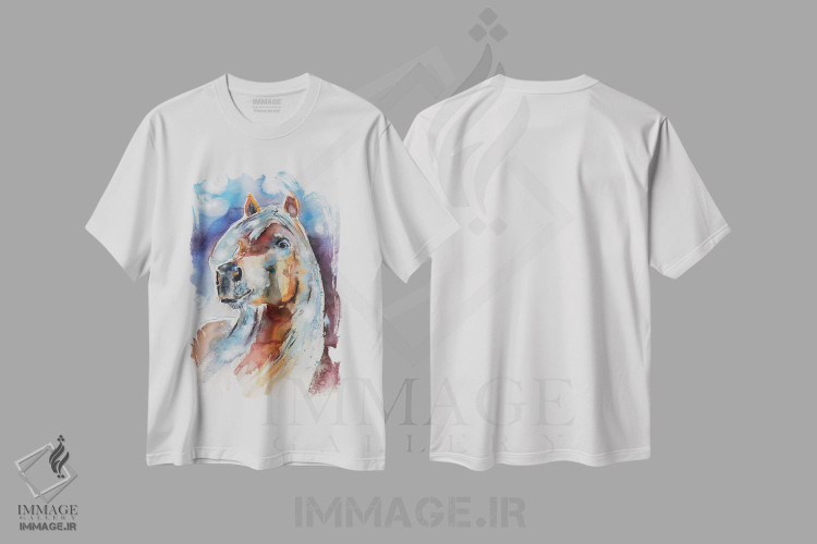 تیشرت طرح دار اسب، مدیوم اثر آنا بریجیتا کوواچ | immage.ir