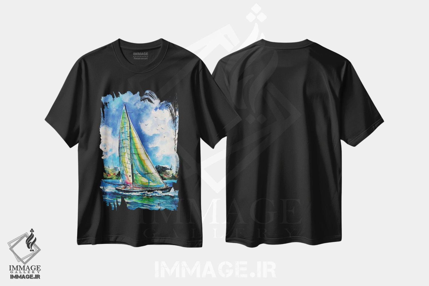 تیشرت طرح دار تابستان و آزادی، آبستره اثر آنا بریجیتا کوواچ | فروشگاه ایماژ