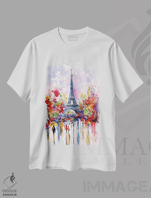 تیشرت طرح دار برج ایفل در پاییز، دکور معاصر اثر آنا بریجیتا کوواچ | immage.ir
