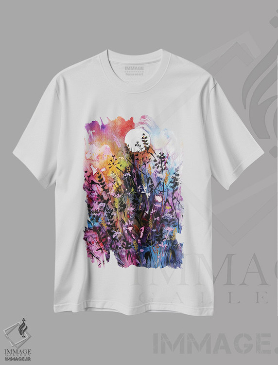 تیشرت طرح دار گل های وحشی پاییزی، مدیوم اثر آنا بریجیتا کوواچ | immage.ir