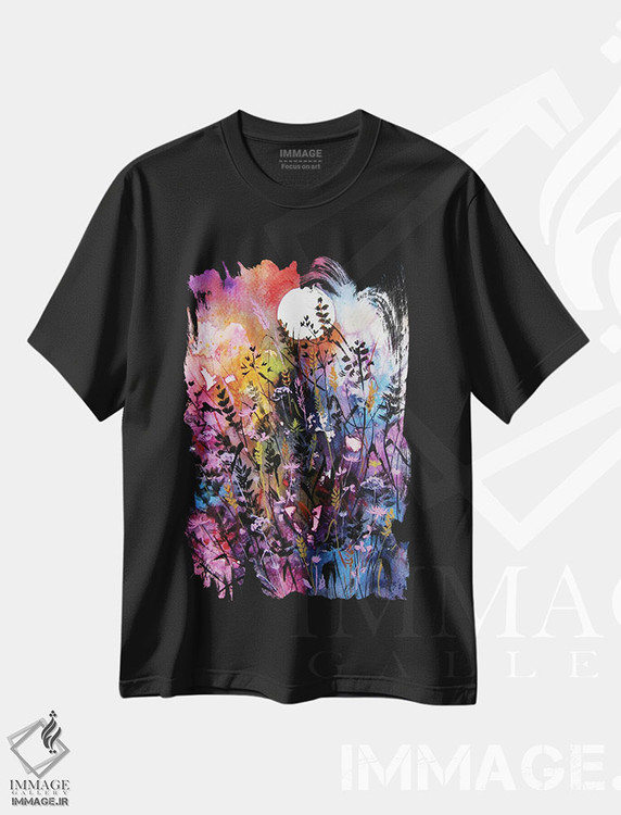 تیشرت طرح دار گل های وحشی پاییزی، مدیوم اثر آنا بریجیتا کوواچ | فروشگاه ایماژ