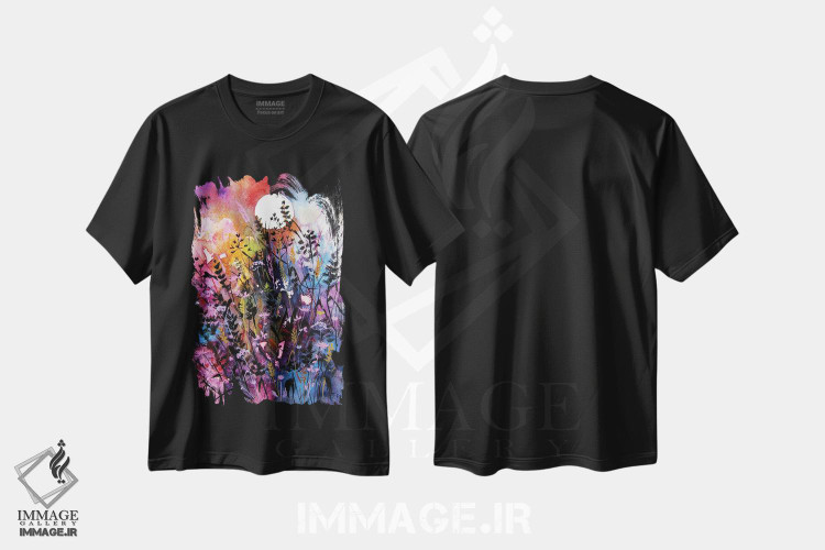 تیشرت طرح دار گل های وحشی پاییزی، مدیوم اثر آنا بریجیتا کوواچ | فروشگاه ایماژ