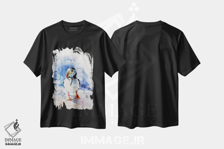 تیشرت طرح دار پافین، مدیوم اثر آنا بریجیتا کوواچ | فروشگاه ایماژ