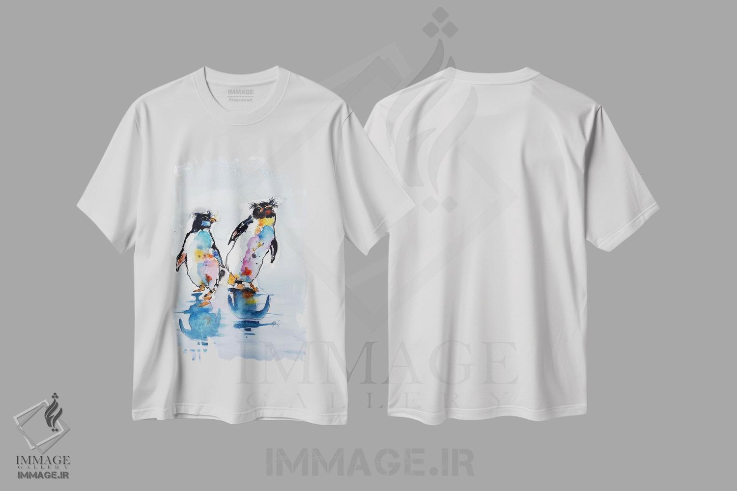 تیشرت طرح دار پنگوئن های راکهوپر، مدیوم اثر آنا بریجیتا کوواچ | immage.ir