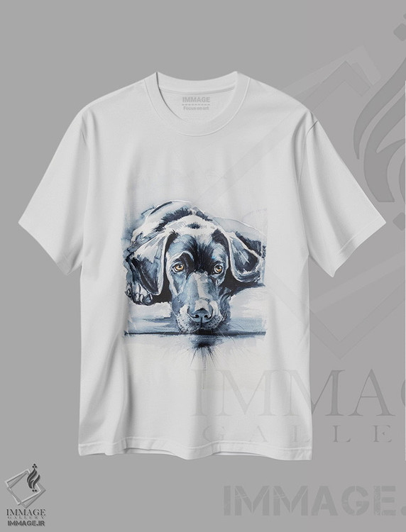 تیشرت طرح دار لابرادور سیاه، مدیوم اثر آنا بریجیتا کوواچ | immage.ir