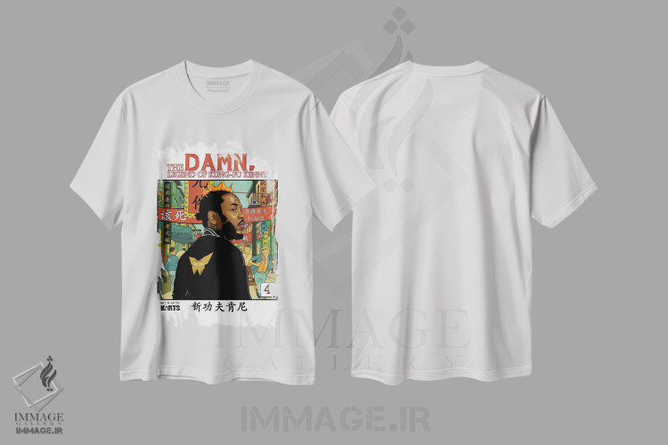 تیشرت طرح دار افسانه لعنتی کونگ فو کنی، هنر آمریکایی آفریقایی تبار اثر ای-ک آرتس | immage.ir