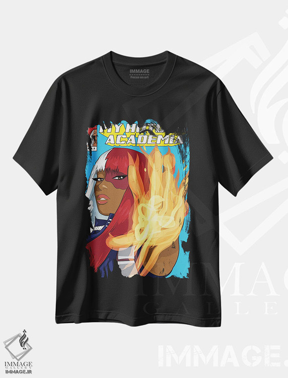 تیشرت طرح دار آکادمی دختر داغ من، هنر دیجیتال اثر ای-ک آرتس | فروشگاه ایماژ