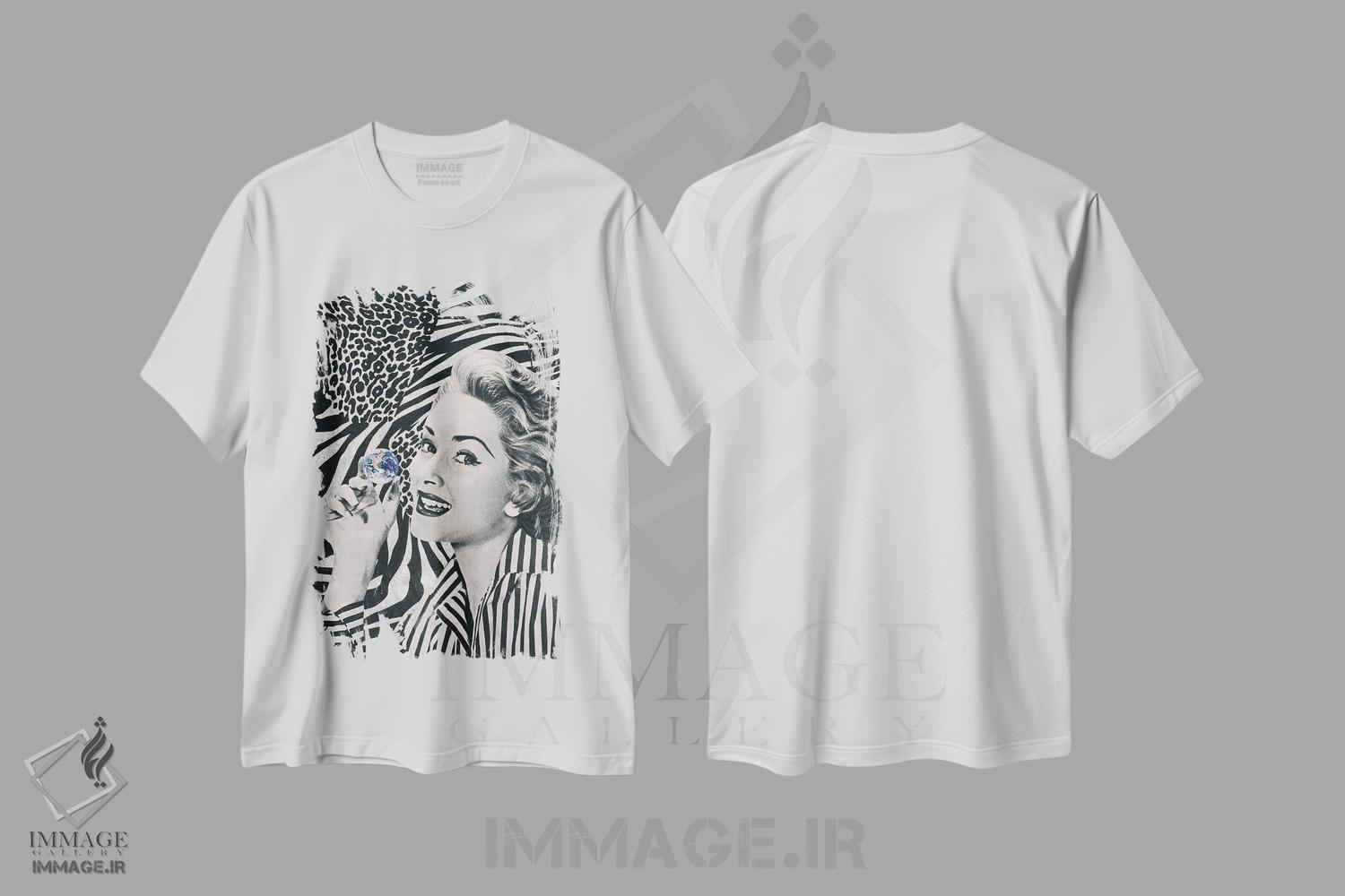 تیشرت طرح دار زمین در دستان ما، هنر دیجیتال اثر آندریاس لیه | immage.ir