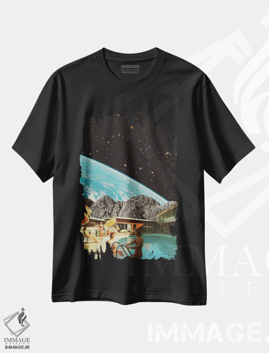 تیشرت طرح دار حوض ماه، تزئینی اثر آندریاس لیه | فروشگاه ایماژ