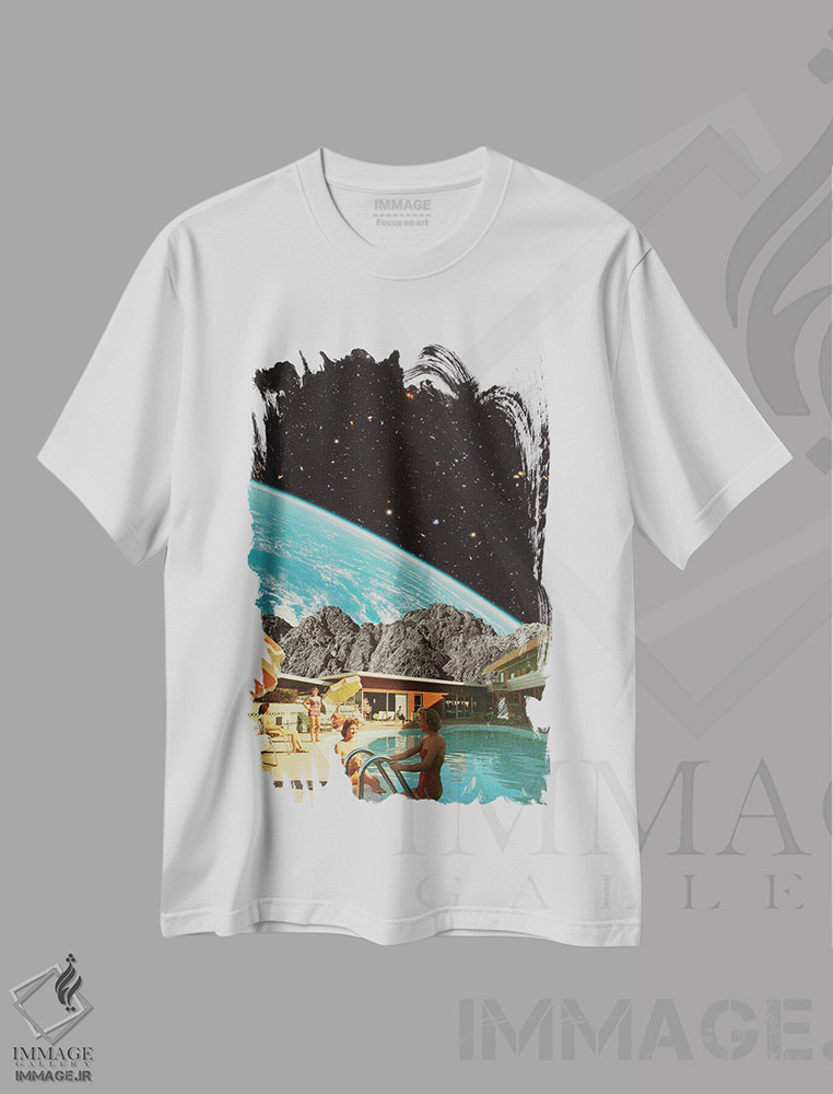 تیشرت طرح دار حوض ماه، تزئینی اثر آندریاس لیه | immage.ir