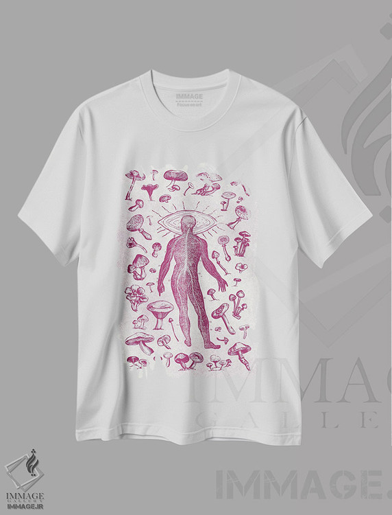 تیشرت طرح دار قارچ ها، هنر دیجیتال اثر آندریاس لیه | immage.ir