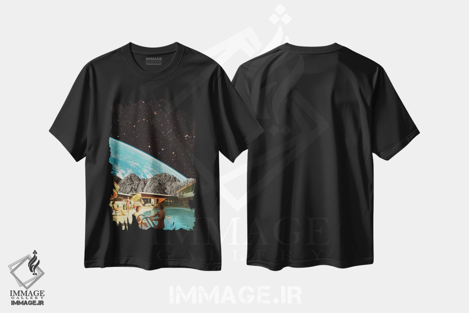 تیشرت طرح دار حوض ماه، تزئینی اثر آندریاس لیه | فروشگاه ایماژ
