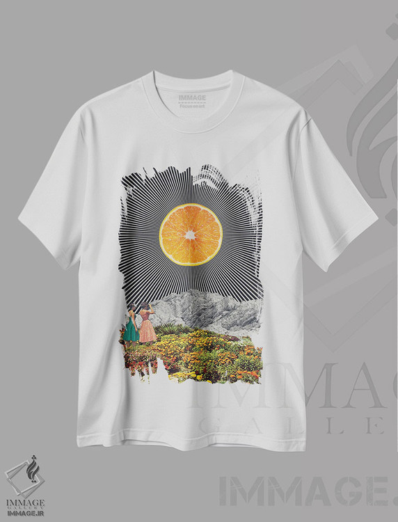 تیشرت طرح دار پرتقال، هنر دیجیتال اثر آندریاس لیه | immage.ir