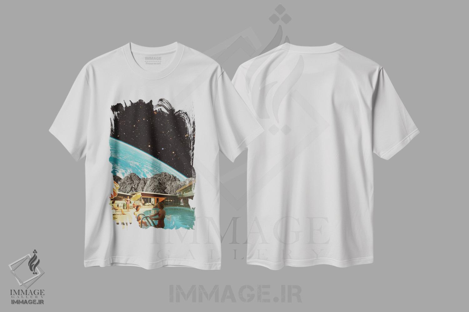 تیشرت طرح دار حوض ماه، تزئینی اثر آندریاس لیه | immage.ir