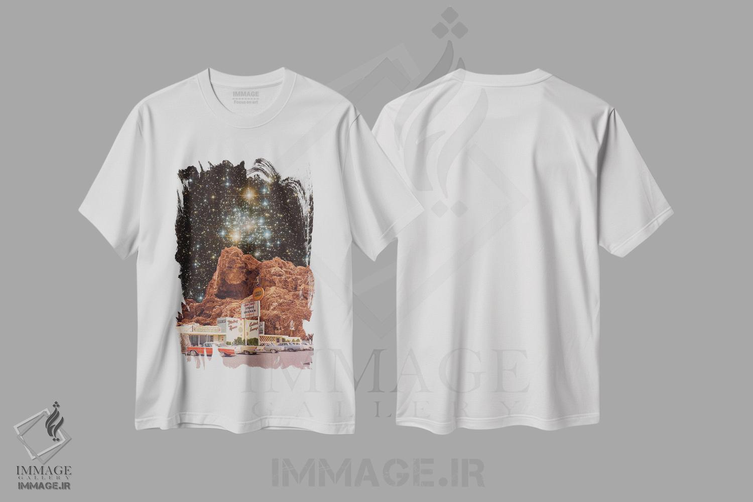 تیشرت طرح دار پارکینگ، هنر دیجیتال اثر آندریاس لیه | immage.ir