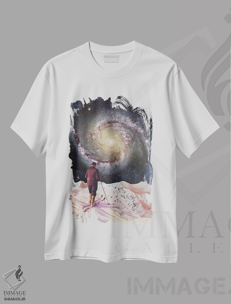 تیشرت طرح دار اسکی باز، هنر دیجیتال اثر آندریاس لیه | immage.ir