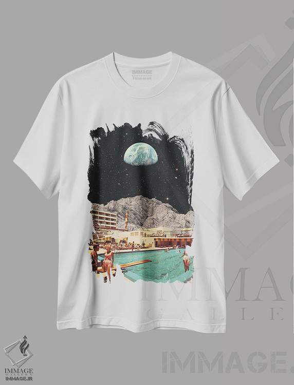 تیشرت طرح دار اقامتگاه فضایی، تزئینی اثر آندریاس لیه | immage.ir