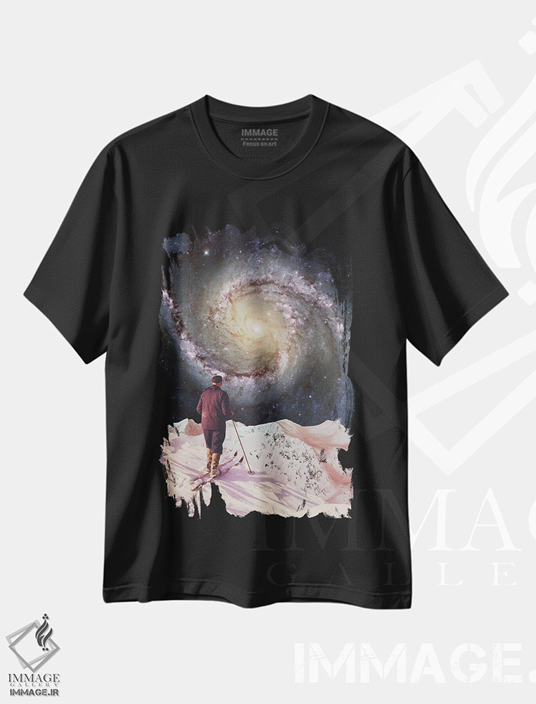 تیشرت طرح دار اسکی باز، هنر دیجیتال اثر آندریاس لیه | فروشگاه ایماژ