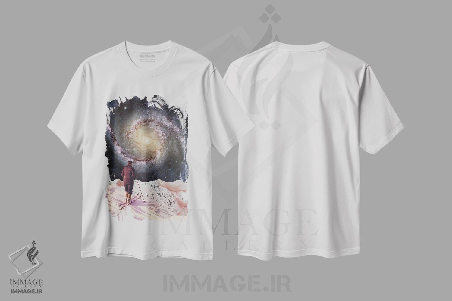 تیشرت طرح دار اسکی باز، هنر دیجیتال اثر آندریاس لیه | immage.ir