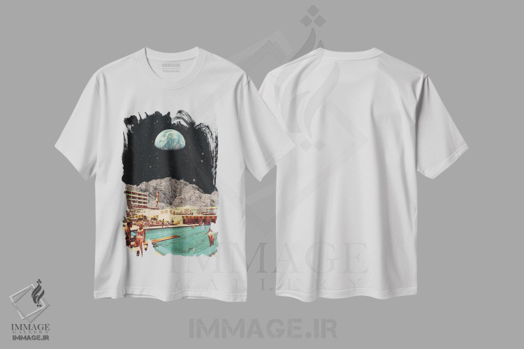 تیشرت طرح دار اقامتگاه فضایی، تزئینی اثر آندریاس لیه | immage.ir