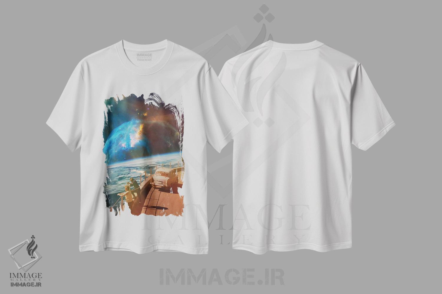 تیشرت طرح دار نقطهٔ دید، هنر دیجیتال اثر آندریاس لیه | immage.ir