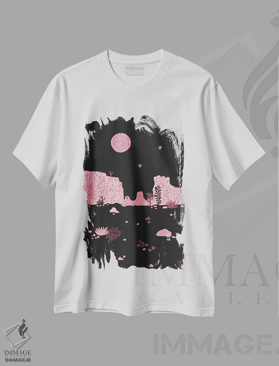 تیشرت طرح دار شبی در بیابان II، تزئینی اثر آلیسا گالیتسینا | immage.ir