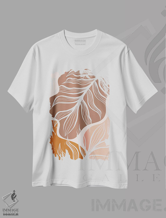 تیشرت طرح دار اشکال آلی و برگ های نخل، تزئینی اثر آلیسا گالیتسینا | immage.ir