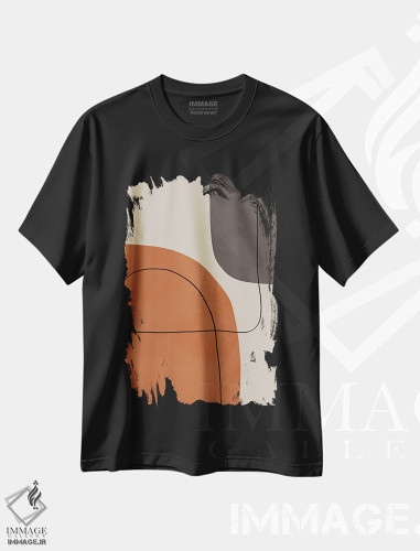 تیشرت طرح دار اشکال انتزاعی مدرن #1، آبستره اثر آلیسا گالیتسینا | فروشگاه ایماژ