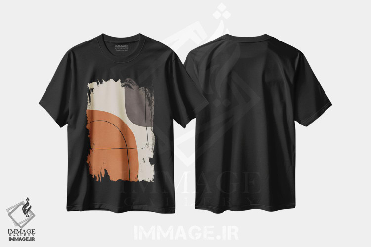 تیشرت طرح دار اشکال انتزاعی مدرن #1، آبستره اثر آلیسا گالیتسینا | فروشگاه ایماژ