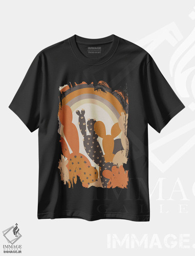 تیشرت طرح دار زیر رنگین کمان، تزئینی اثر آلیسا گالیتسینا | فروشگاه ایماژ