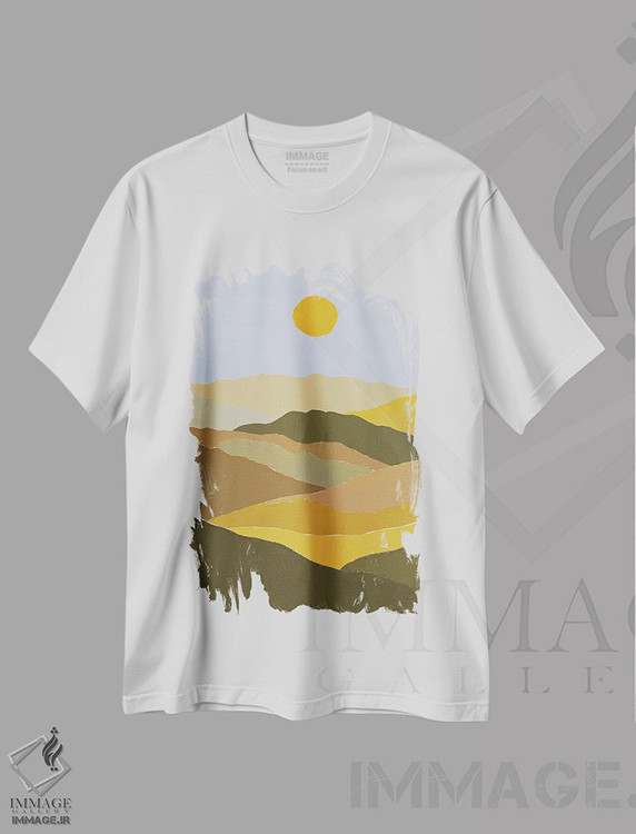 تیشرت طرح دار رنگ های زیبای پاییز، آبستره اثر آلیسا گالیتسینا | immage.ir