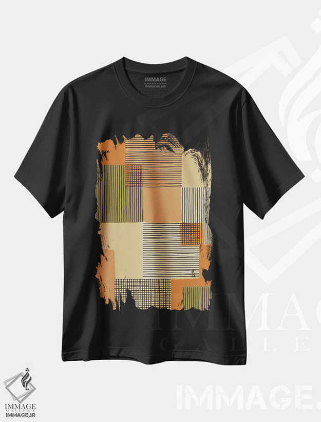 تیشرت طرح دار وصله دوزی هندسی IV، آبستره اثر آلیسا گالیتسینا | فروشگاه ایماژ
