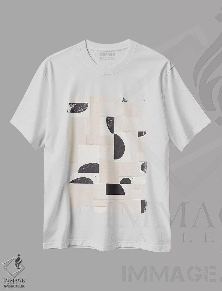 تیشرت طرح دار نمای ماه به شکل هندسی، تزئینی اثر آلیسا گالیتسینا | immage.ir
