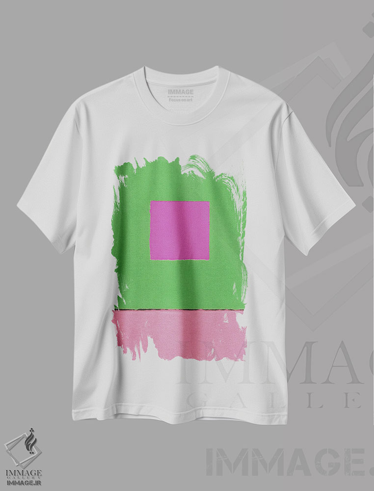 تیشرت طرح دار بازی رنگ ها I، آبستره اثر آلیسا گالیتسینا | immage.ir