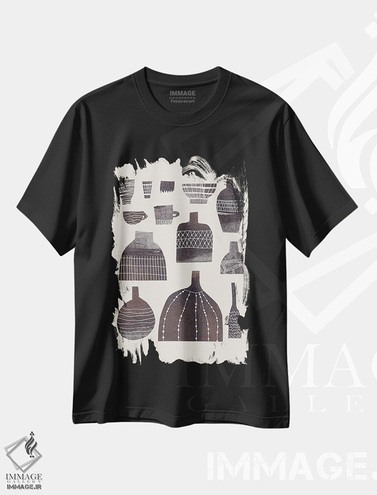 تیشرت طرح دار سفالگری و طرح ها II، تزئینی اثر آلیسا گالیتسینا | فروشگاه ایماژ