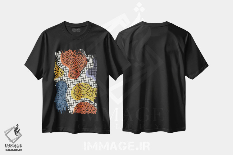 تیشرت طرح دار دفترچه رنگارنگ II اثر آلیسا گالیتسینا | فروشگاه ایماژ