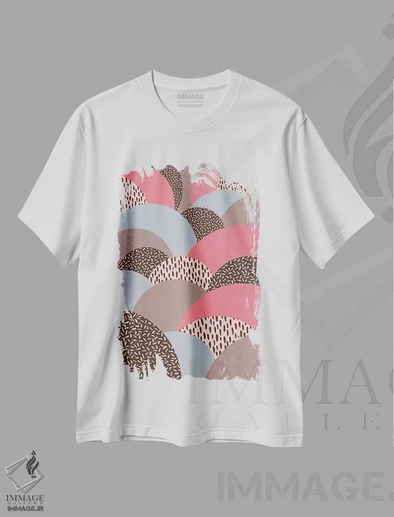 تیشرت طرح دار طرح انتزاعی تپه های پاییزی اثر آلیسا گالیتسینا | immage.ir