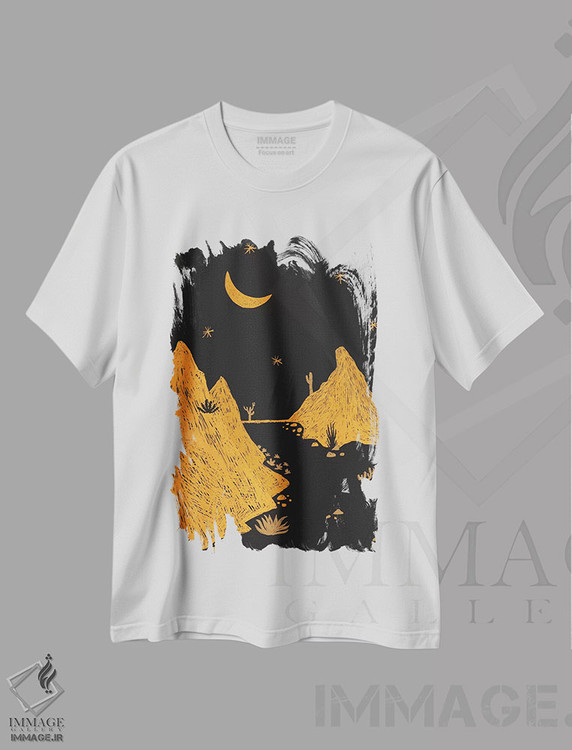 تیشرت طرح دار منظره بیابانی، تزئینی اثر آلیسا گالیتسینا | immage.ir