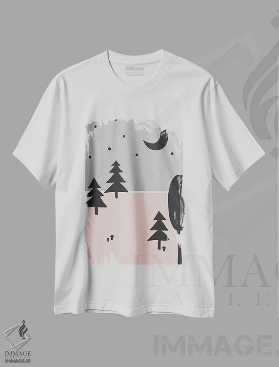 تیشرت طرح دار جنگل در شب، تزئینی اثر آلیسا گالیتسینا | immage.ir