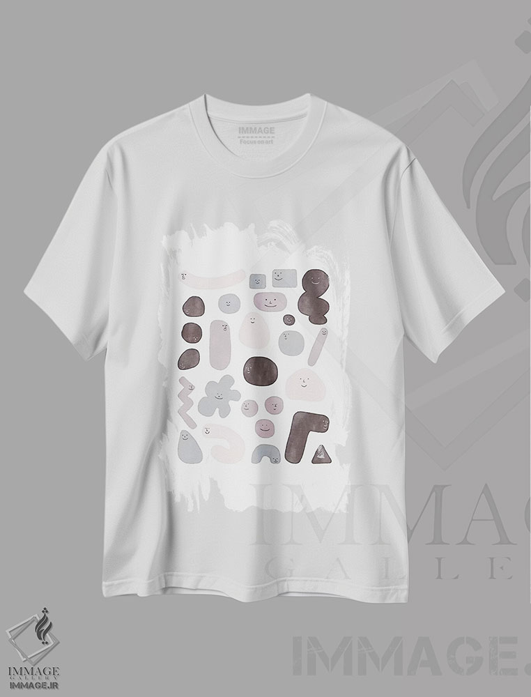 تیشرت طرح دار اشکال شاد اثر آلیسا گالیتسینا | immage.ir