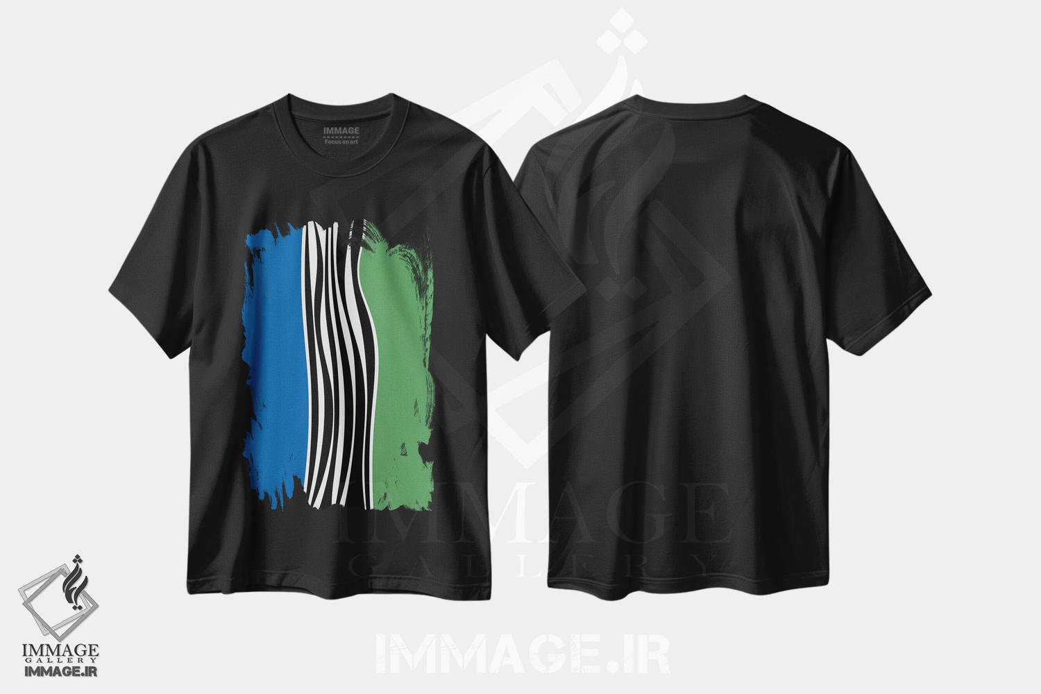 تیشرت طرح دار اشکال و راه راه های نامنظم اثر آلیسا گالیتسینا | فروشگاه ایماژ